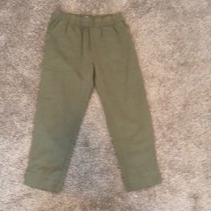 NWOT Medium Pact green khaki pants, hemp/cotton